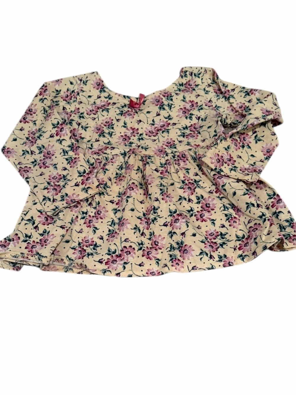 Vintage 90s Girls 3T Floral Dress SWAT Brand Yellow Pink Bow Retro 1990s